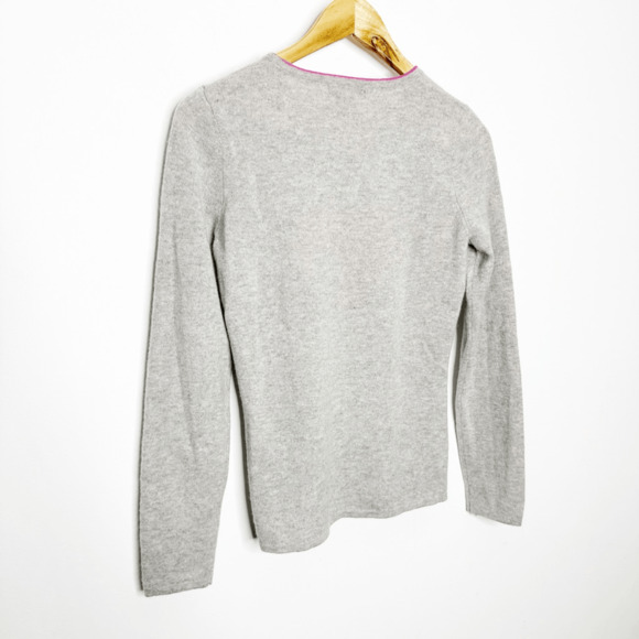 LAUREN HANSEN 100% Cashmere 2 Ply Sweater Broken Heart Crewneck womens small S - Picture 5 of 6